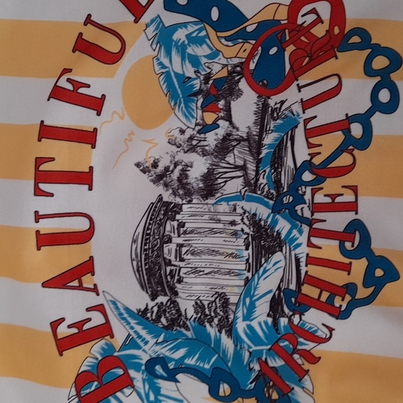 SHEIN...size XL...yellow white striped. NEW - Picture 3 of 5